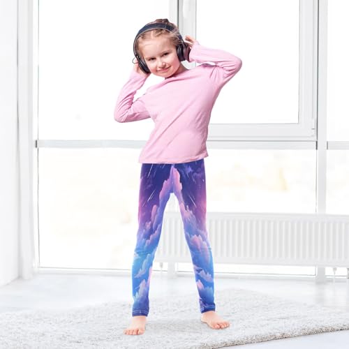 Toddler Girls Leggings Printed Yoga Pants Leggings Purple Bule Cloudy One for Kids4