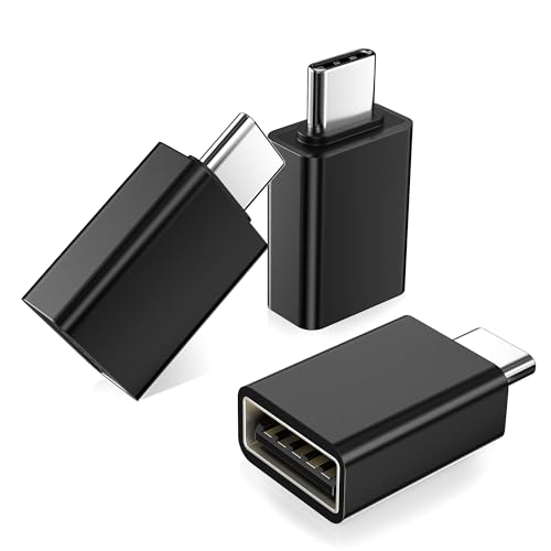 Image of USB-C to USB 3.0 OTG Adapter [2 Packs], Compatible with MacBook Pro, Chromebook, LG Gram, Galaxy S9 S8 Plus Note 8, LG V30 V20 G7 G6, Google Pixel XL 2, ZTE Blade Zmax and More (Black & Gray)