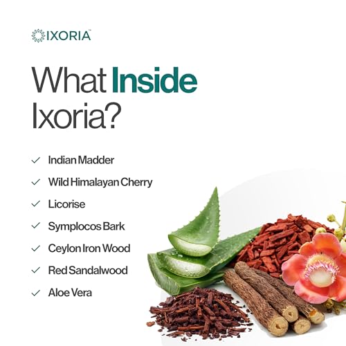 Image of Ixoria Anti Acne Face Mask for Pimples | Ayurvedic Herbal Face Pack for Oily & Acne-Prone Skin | Oil Control | Paraben & Sulphate Free | Men & Women | 100g