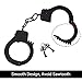 Bedsecret Handcuffs Double Lock Steel Police Edition Professional Grade Handcuffs,Hand Cuffs Cop with Keys-Black