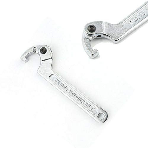 Llave de gancho Llave de cabeza cuadrada ajustable C Llave para tuerca de giro o perno (115-170 mm)
