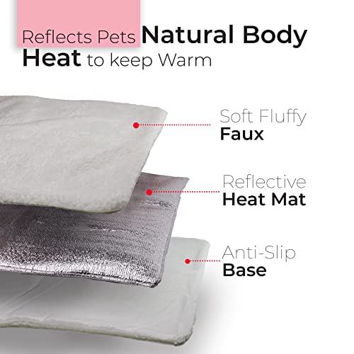 DIVCHI Pets Self Heating Bed Soft Warm Self Warming Pet Pads Thermal Self Heated Cat Dog Blanket Heat Pad Cushion Washable Mat for Indoor Cats Kitten & Puppy - Image 4