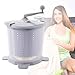 Suerthy Pralka, przenośna pralka ręczna, korba ręczna, podwójne cykle prania, kompaktowa konstrukcja, do bielizny, skarpet, mieszkań, akademików, studentów (Color : Gray)