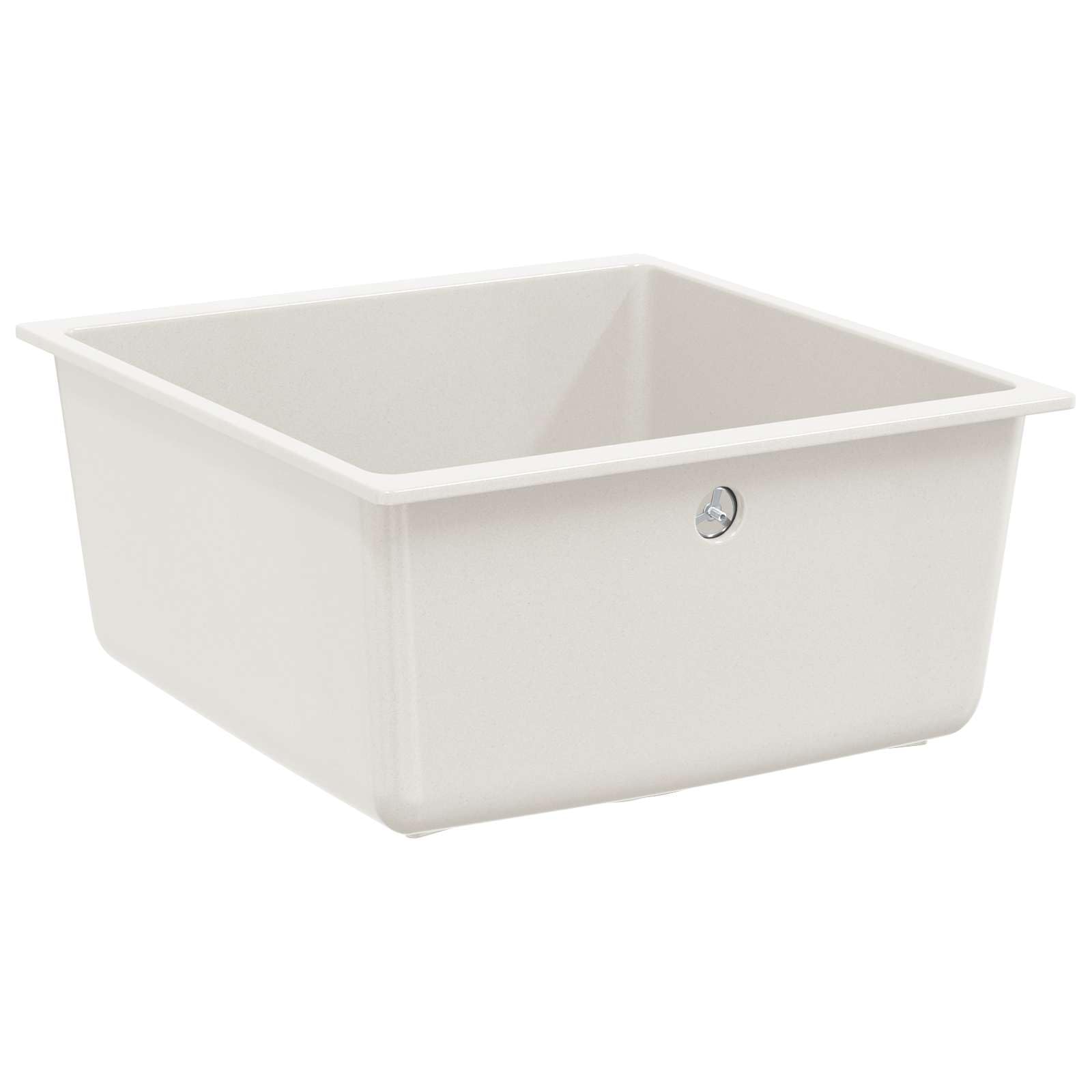 Fregadero de cocina moderno de granito blanco 430 x 460 mm 80% cuarzo 20% resina con escurridor y accesorios de instalación para diseño contemporáneo