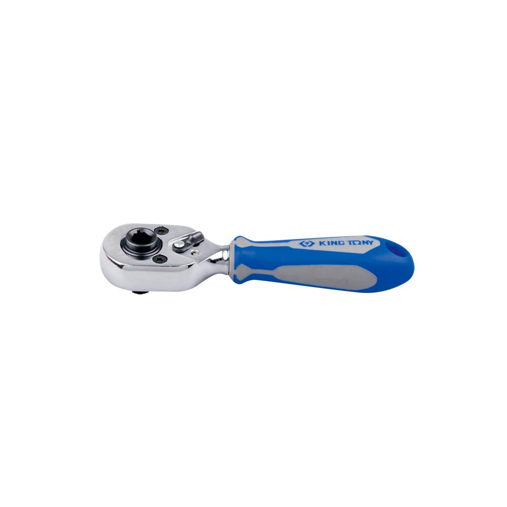 KING TONY 276A04G Ratchet 1/4" Con Angulo De Repris De 5DEG - 72 Teeth for DIYers & Professionals, Made for Repair and Installation tasks