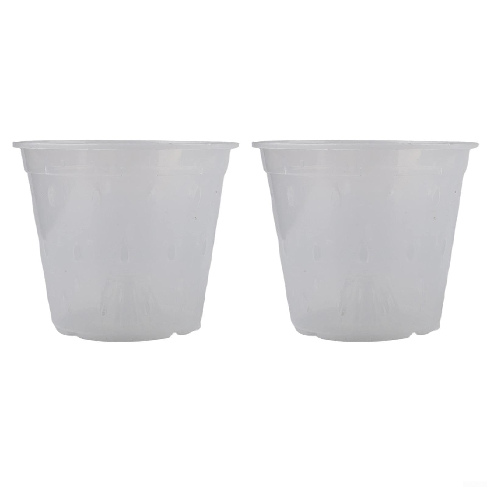 Przezroczyste plastikowe doniczki ze spodkami Doniczki do storczyków 17 cm z otworami drenażowymi, opakowanie 5 szt(B)