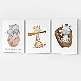 GUBIYU Baseball Nursery Room Decor Baby Boy Sports Canvas Nursery Animal Sports Art Baseball Print S