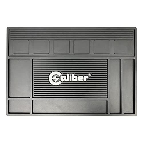 Caliber Pro Magnetic Mat - 6 Magnetic Spaces for Clippers - Non-Slip Heat Resistant Surface - Keeps Barber and Beauty Tools Organized