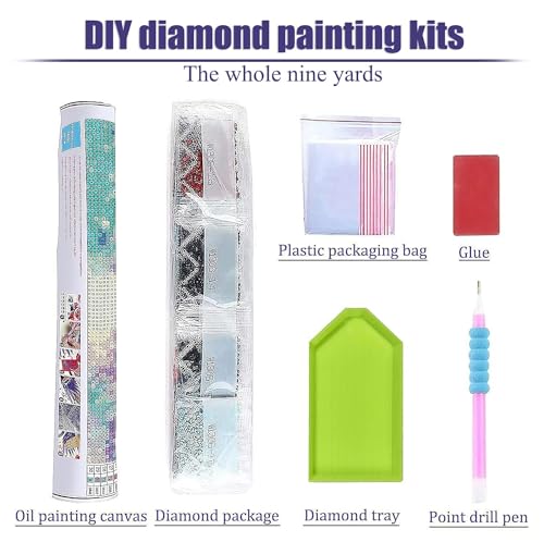 eniref Diamond Art Kits for Adults,Flowers Owl DIY 5D Round Full Drill Diamond Painting,Cute Bird Gem Art Kits for Home Wall Decor,Animals Diamond Dots Kit 12x16 Inch