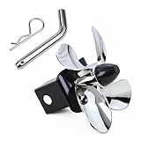 Spinning Propeller Trailer Tow Hitch Cover Plastic 77009 for 2 Inch Receivers with Trailer Hitch Pin & Clip