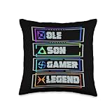 Son Ole Gamer Legendary Guild Controller Champion Throw Pillow