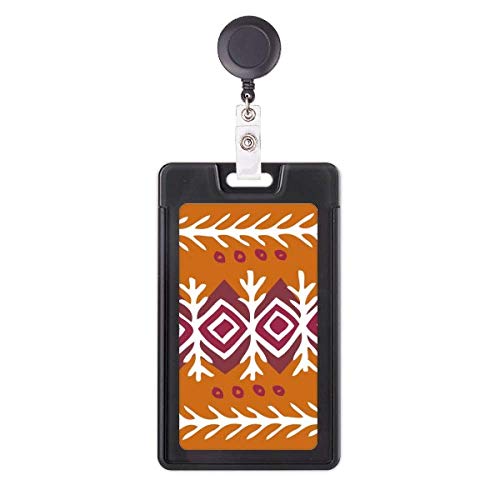 Porte-badge rétractable marron au bureau avec motif Dart Mexico Totems