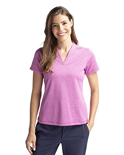 Cutter & Buck Womens Forge Heathered Stretch Blade Top Polo Shirt, Gelato Heather, X-Small Us #TOP14