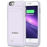iPhone 6 Battery Case Kujian External Battery Backup Charger Case 3500mAh with Kickstand for iPhone 6/6S (White)