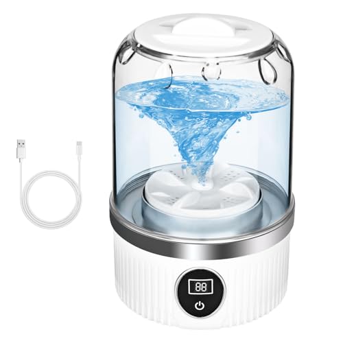 DMJJSD Lavadora portátil, con mini lavadora USB, 600 g, lavadoras de ropa interior, aptas para viajes, camping, dormitorios (blanco)