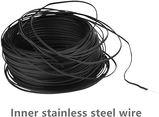 Image of 300 Feet Metallic Twist Cable Roll for Versatile Cable Ties and Garden Ties - Reusable Fastening Solution in Sleek Black Color for Home, Garden, and DIY Projects