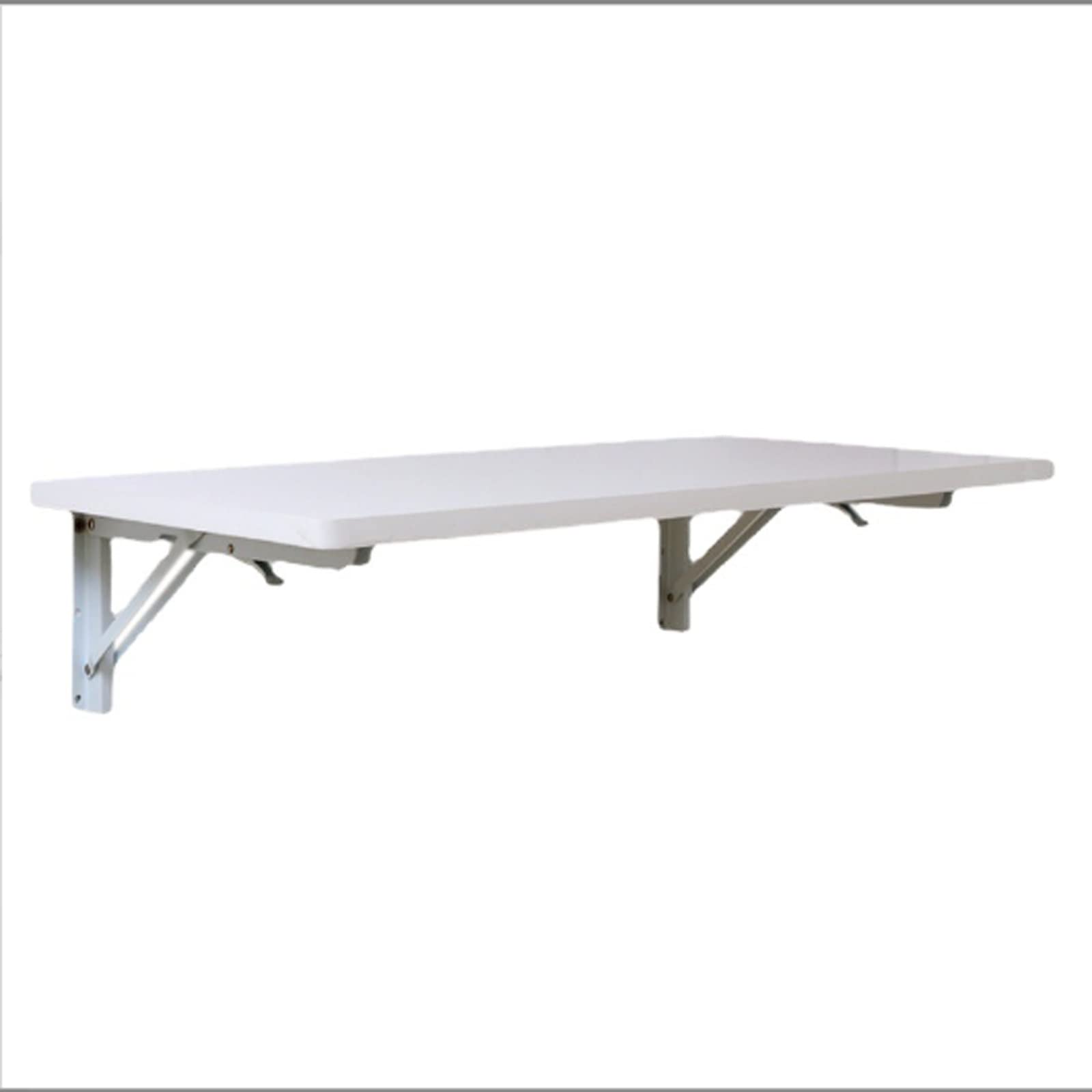 Table pliante murale blanche en bois gain de place pour petit espace