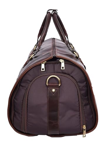 Real Leather Garment Suit Carrier 2-in-1 Holdall Duffel Travel Bag Ludlow Brown, Brown, L3