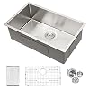 33 Kitchen Sink Undermount Donsdey 33×19 Undermount Kitchen Sink 16 Gauge Stainless Steel Under Counter Single Bowl Undermount Sink Basin