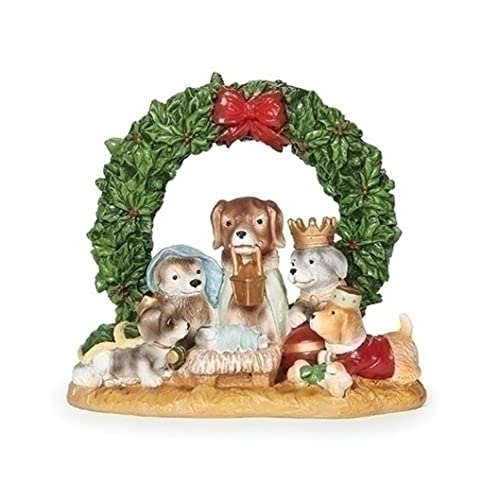 Roman Figura de belén bajo el arco de perro, 5.5 pulgadas de altura, decoración navideña