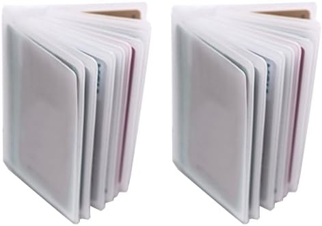 WOWFOOT Set of 2-10 Page Plastic Card Wallet Insert For Bifold Trifold 20 Slots Holder Replacement (Vertical Type - Set of 2)
