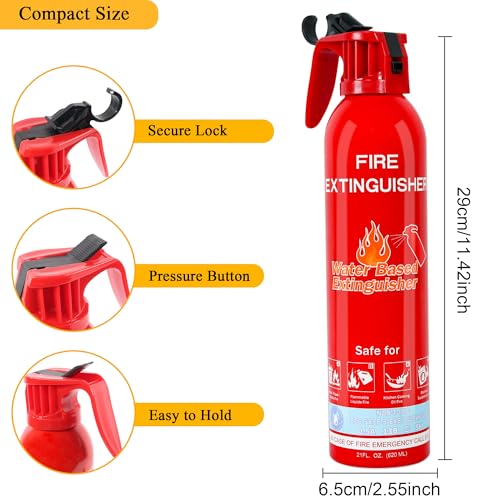 ziqianhard Roadside Car Emergency Safety Kits, Automotive Assistance Tools with 2 Pack Fire Extinguishers, Jumper Cables, Safety Hammer,Reflective Warning Triangle,Tow Rope, 7-in-1 Storage Box - Image 5