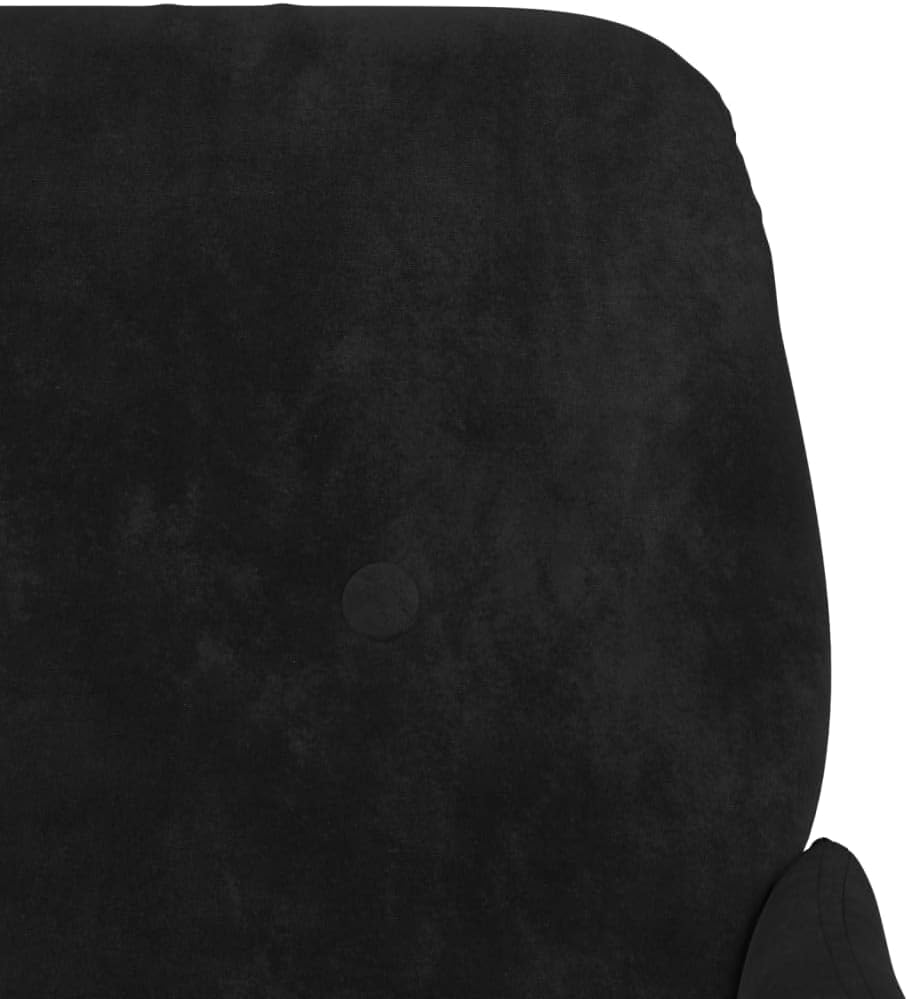 vidaXL Black Velvet Loveseat Bench - Upholstered Metal/Plywood Frame with Armrests for Living Room, Lounge Seating, Home Decor