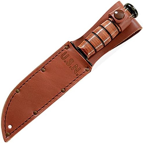 Ka-Bar Straight Leather Handled Mark 1 Knife