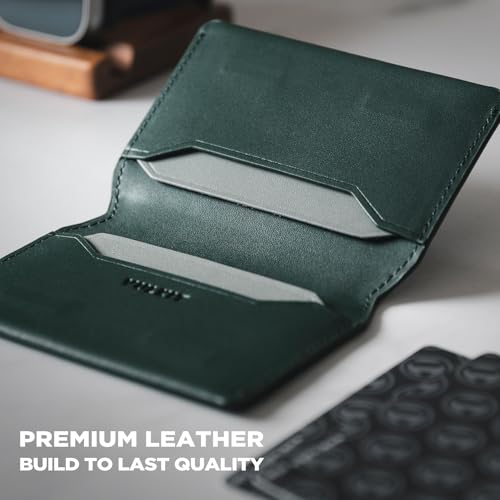 Image of VULKIT Slim Minimalist Card Holder RFID Blocking Leather Credit Card Holder Front Pocket Wallet Magnetic Closure