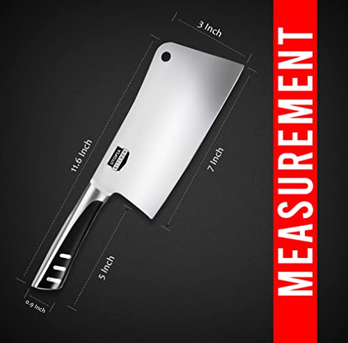 Utopia Kitchen 7 inch Cleaver Knife Stainless Steel Chef Butcher Knives for Meat, Vegetable Multipurpose Kitchen Chef Knife Chopping Bone by Utopia Kitchen - Image 2