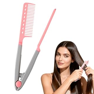 Pettine liscio per capelli spazzola per capelli pettine lisciante per ferri da stiro,Accessori da stiro a forma di V Spazzola per lo styling per appuntamenti vacanza pendolarismo casa viaggi