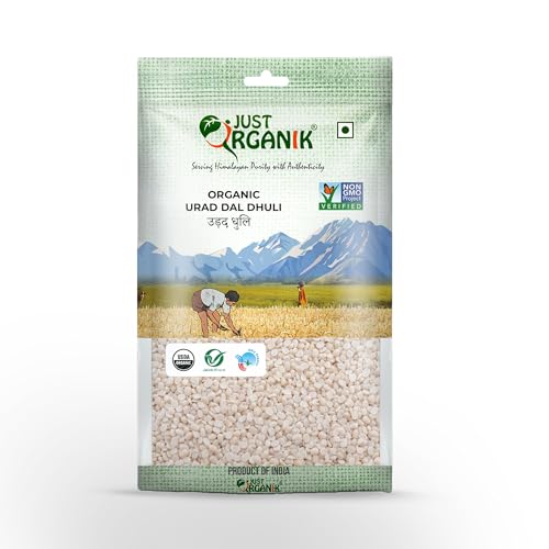 Just Organik Urad Dal Dhuli 1kg, 100% Organic Product