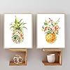 Ananas Met Bloemen Aquarel Canvas Schilderij Bloemen Minimalistische Posters en Prints Natuur Foto Home Decor 30x40cm…