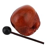 Toyvian のための木製の魚のオフィスデスク装飾楽器禅ドラム自宅のオフィス用木製魚の寺院のための天然木材魚の彫刻