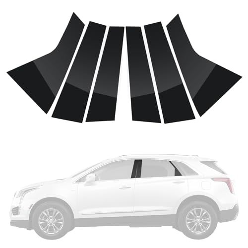 DYNVEX Door Window Trim for 2016-2023 Ca’di-llac XT5, Glossy Black