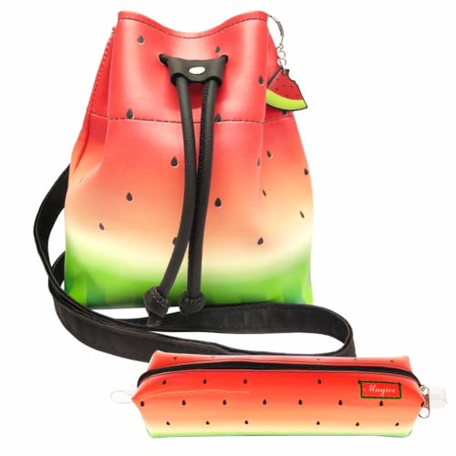 Kit Infantil Bolsa Saco e estojo, Melancia - Magicc Bolsas KI-016
