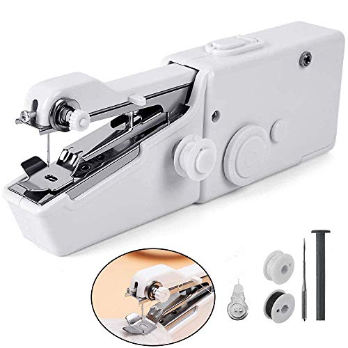 Handheld Sewing Machine - Portable Mini Electric Sewing Machine Small Cordless Handy Stitch Machine Kit for Beginner Fabric Sewing Practical,Fast Stitching