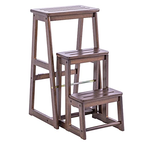 Taburetes plegables de escalera en madera maciza con acabado Premium para salón 4