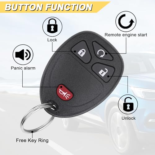 image for Vurkcy Key Fob Keyless Entry Remote Compatible with Chevrolet Silverad