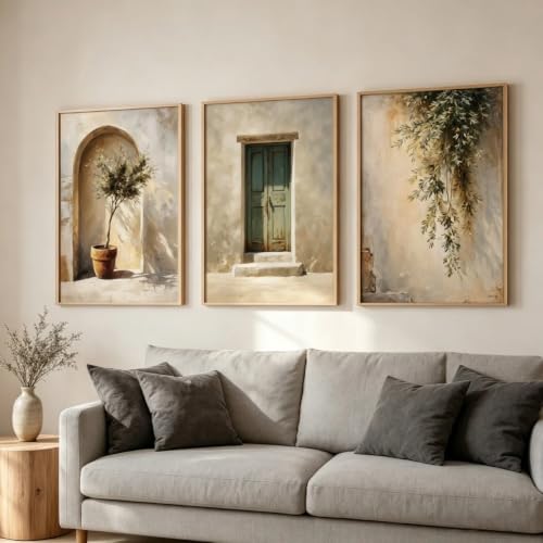 Affiche olivier rustique beige pour une décoration murale poétique de votre maison