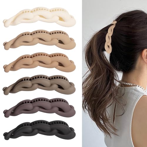 Clip de cabello clásico banana 6 piezas para mujer miniatura 1