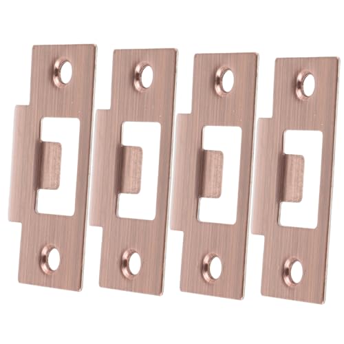EXCEART 4 piezas Placas Reforzadas Inoxidable para Pestillo de Puerta de Acabado Antiguo Guía para Cerradura y Refuerzo para Puertas de Madera