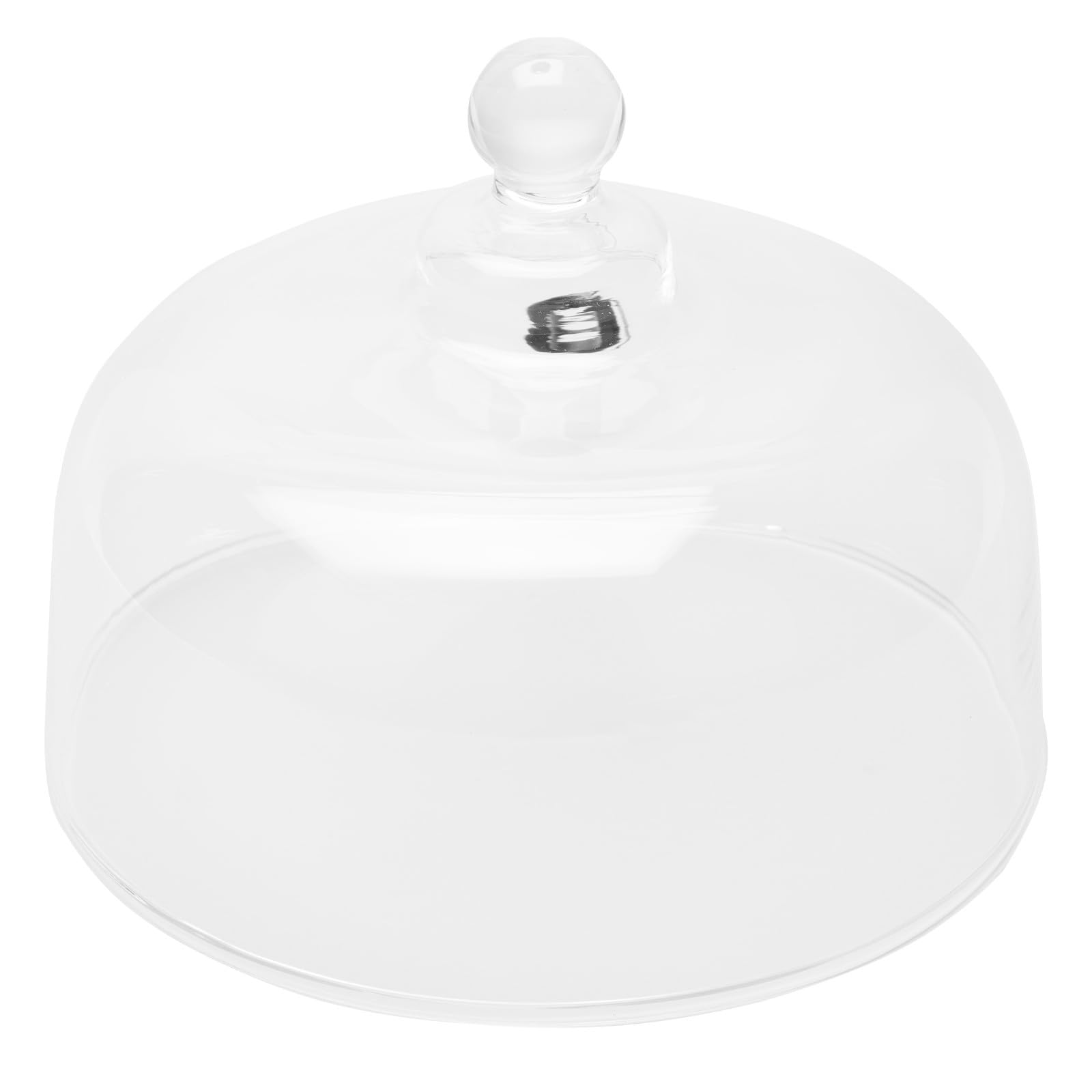 Cloche en Verre Alimentaire Transparente L, Dôme 30 Cm pour Gâteau, Couvercle Alimentaire Sécurisé pour Restaurant et Présentation Pâtisserie