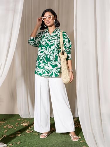 Image of barcino Fuchsia Tropical Floral Oversized Shirt