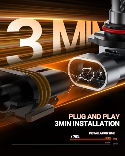 Image of SEALIGHT 9006 /HB4 LED Bulbs, 50,000LM 900% Super Bright 6500K Cool White, 1:1 Mini Size Wireless Fog Light Bulbs with Copper Tube Cooling, CANBUS Ready Plug-N-Play, Pack of 2