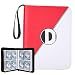 D DACCKIT Carrying Case Binder Compatible with Pokemon Card, Holds Up to 400 Cards - Trading Cards Collectors Album with 50 Premium 4-Pocket Pages (Red White)