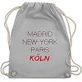 In der Farbe Hellgrau und Größe Unisize genau das Richtige für dich: Köln turnbeutel