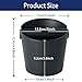 4.8 Inch Black Coffee Knock Out Box,Shock-Absorbent Coffee Grind Container,Espresso Grounds Bin with Removable Metal Knock Bar and Non-Slip Base,Barista Style Coffee Machine Accessories