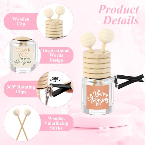 Image of Cinnvoice 20 Pcs End of Year Teacher Appreciation Gifts Bulk, Empty Car Diffuser Bottles with Vent Clip, Refillable Essential Oil Car Air Freshener Gifts for Teacher Coworker Team Staff (Appreciation)