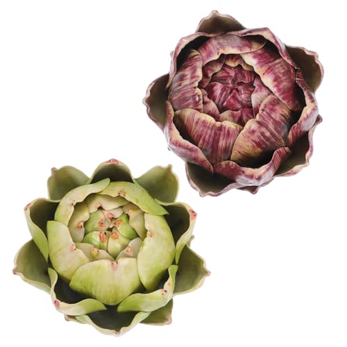 Alcachofas artificiales de seda para centros de mesa de cocina y decoración de comedor 2